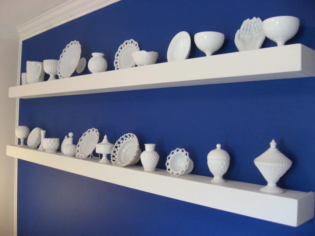 By hottholler - Blue Room - Milk Glass Collection- 25 pieces of White Milk Glass, Hobnail, bowls, pitchers.