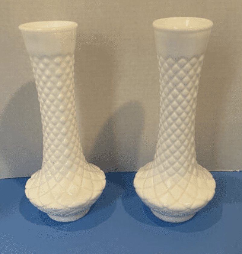 Milk Glass bud vases