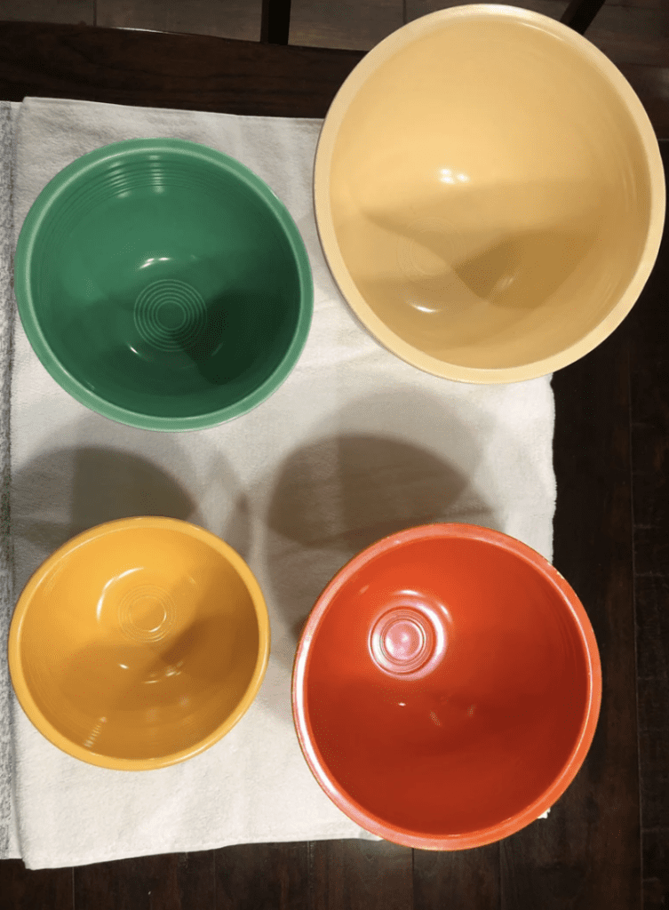 Fiesta 1936-38 Set of 4 Nesting Bowls - Rare Vintage Fiestaware