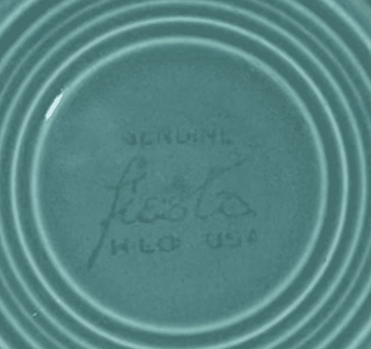 Fiestaware Vintage Turquoise Fiesta Plate Markings
