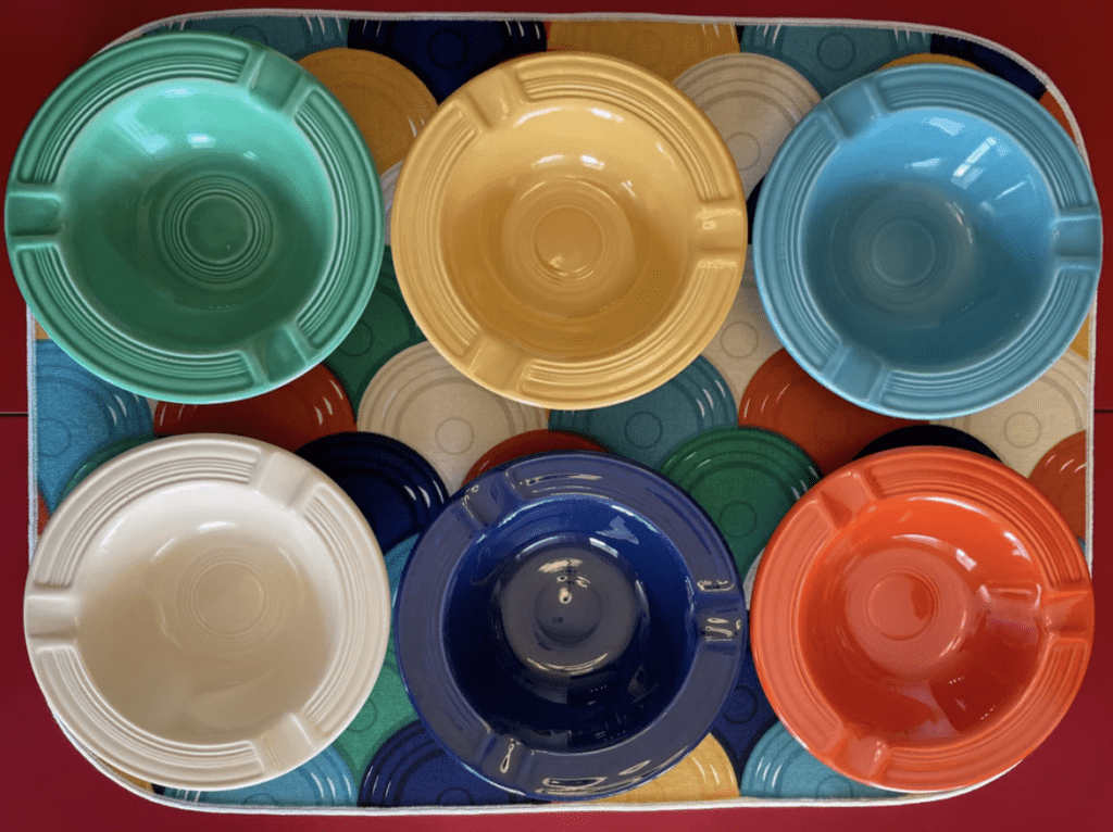 Vintage Fiestaware Ashtrays Original Fiesta Colors