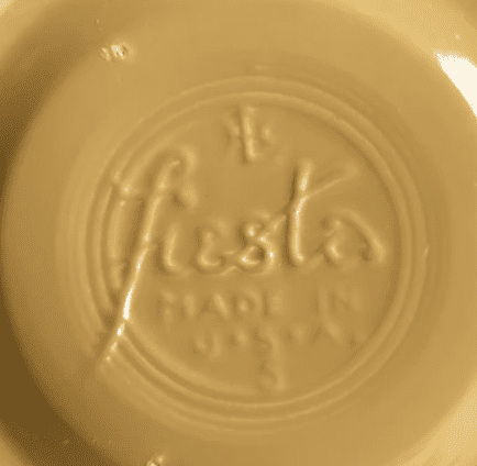 Vintage Fiestaware Piece with Imprinted In-Mold Marking