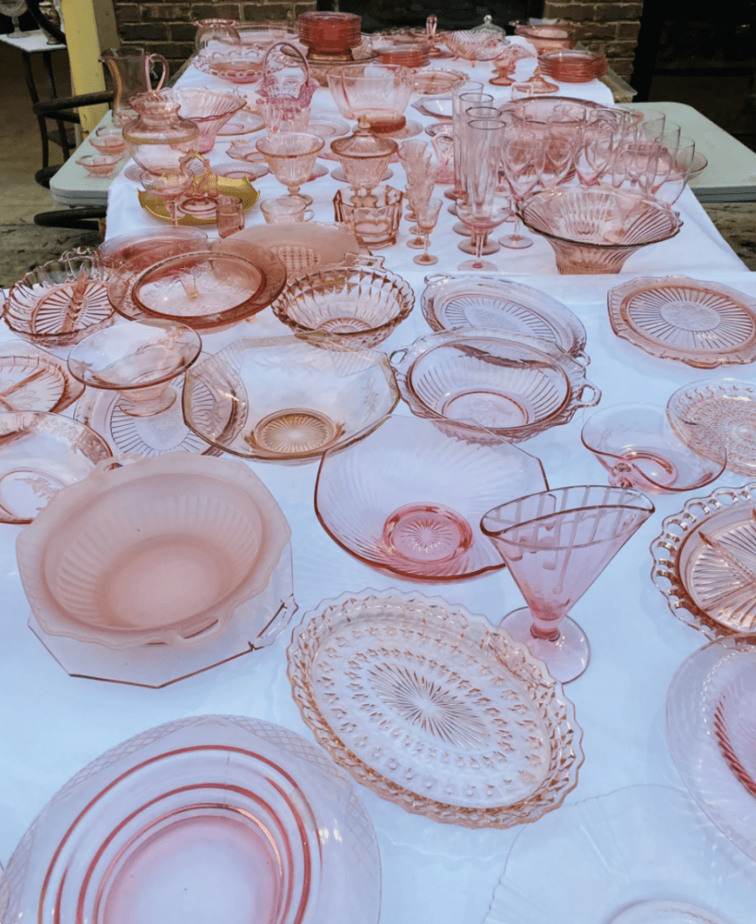 Pink Depression Glass Collection