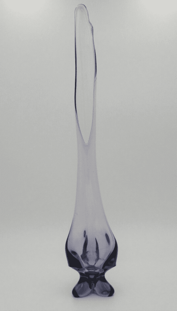 Vintage Viking Swung Glass Vase in Lavendar Purple Amethyst