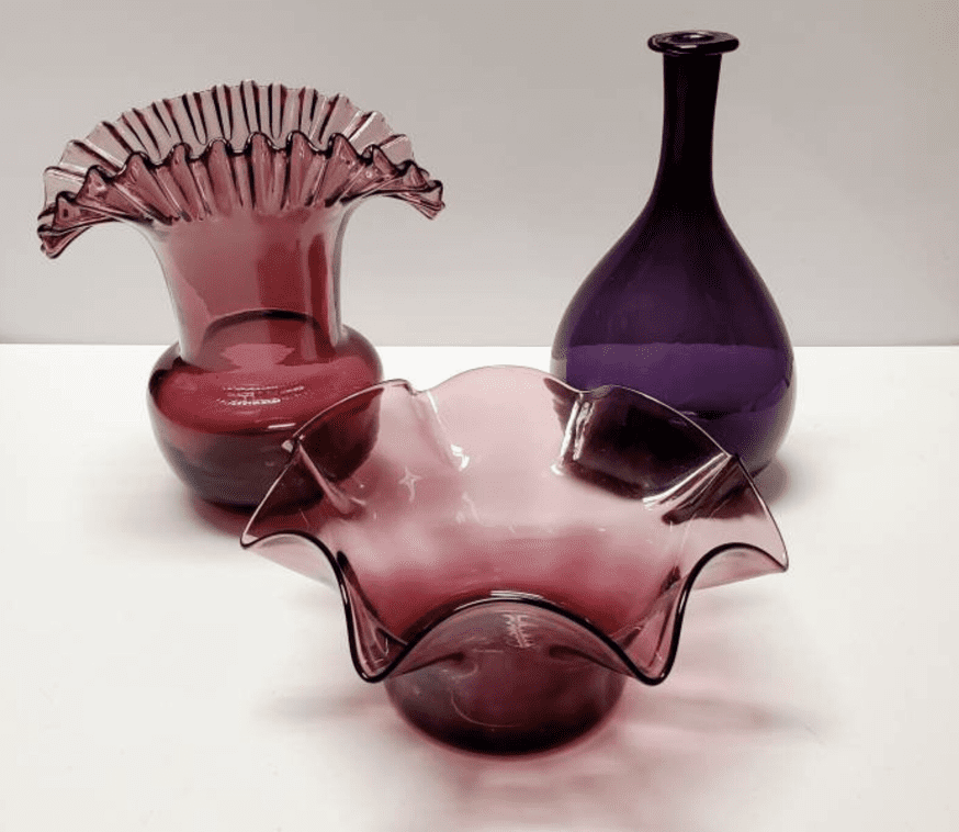 Blenko Glass Vases in Purple