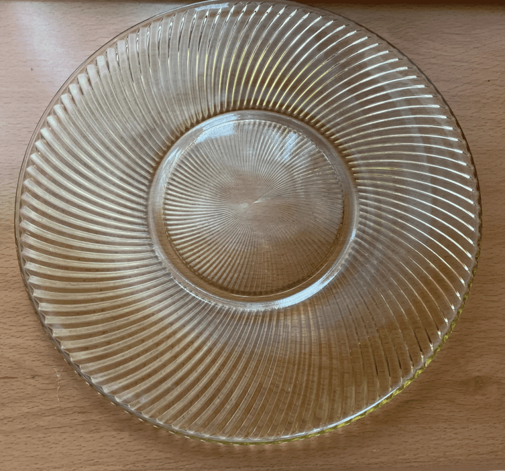 Vintage Federal Glass Company Diana Pattern Ribbed Plate