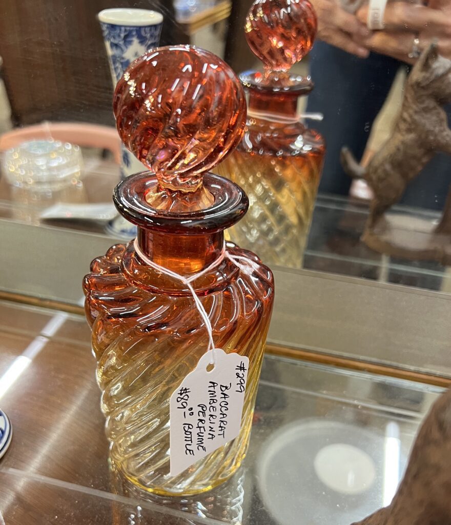 Baccarat Amberina Perfume Bottle $89 in antique store
