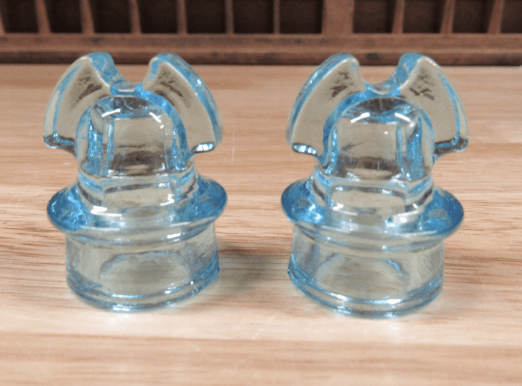 vintage glass insulators mickey mouse ears