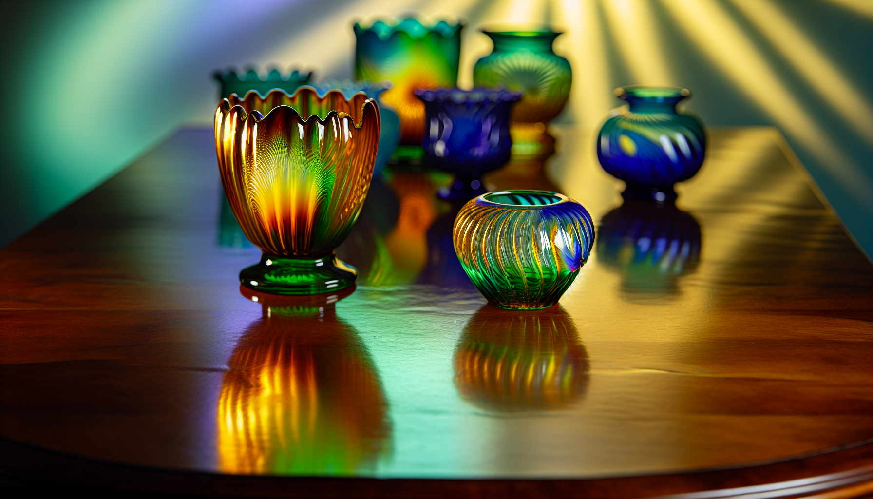 Dazzling array of Northwood glass colors